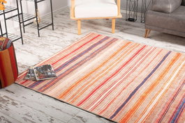 Conceptum AL 259 Alfombra Chenille Naranja 150x230cm, 100% Poliéster, Lavable a Máquina
